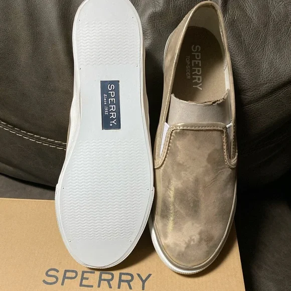 Sperry Gold Women's Slip On Sneakers - Picture 6 of 6